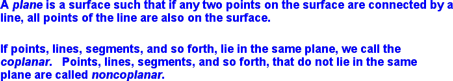 Definition of a Plane